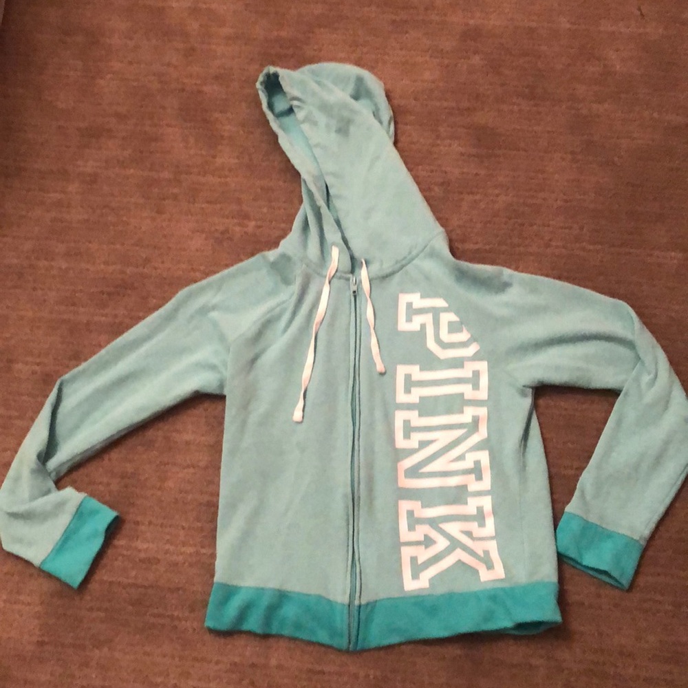 Teal PINK zip up Jacket.